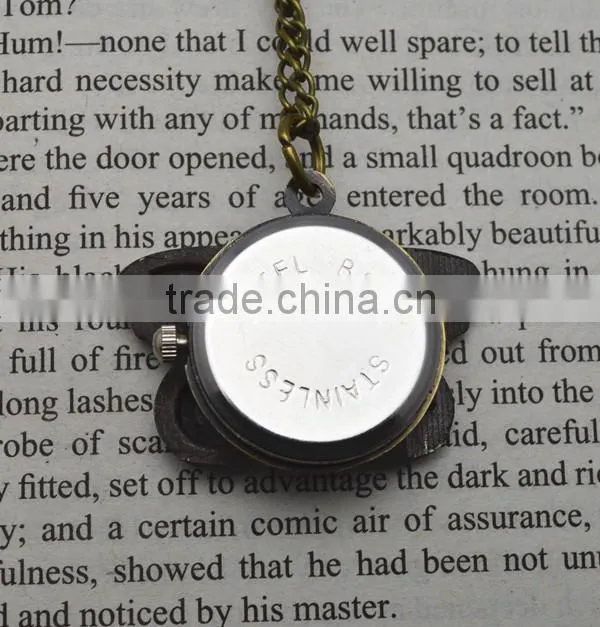world cup 2014 watches retro fashion butterfly style necklace chain quartz pocket watch