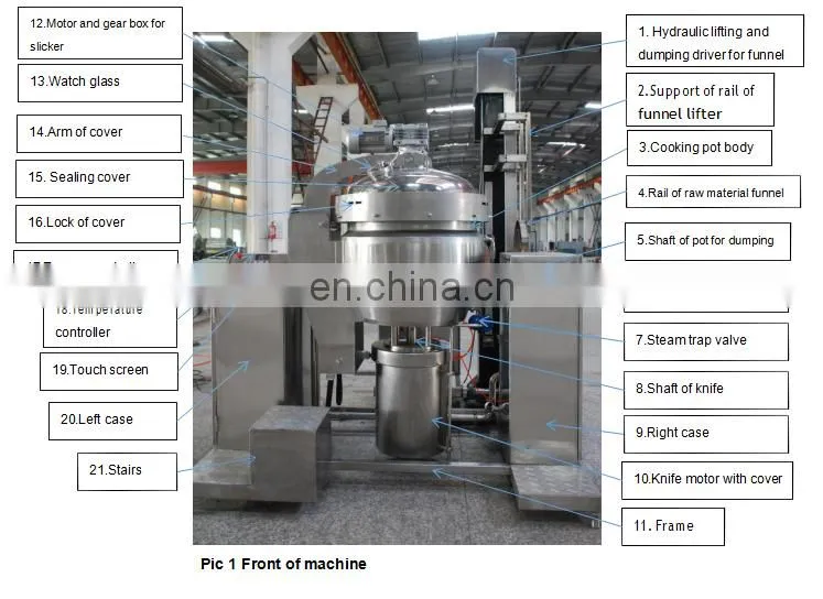 multi function industrial processed cheese cooker/ vacuum steam cheese cooking machine