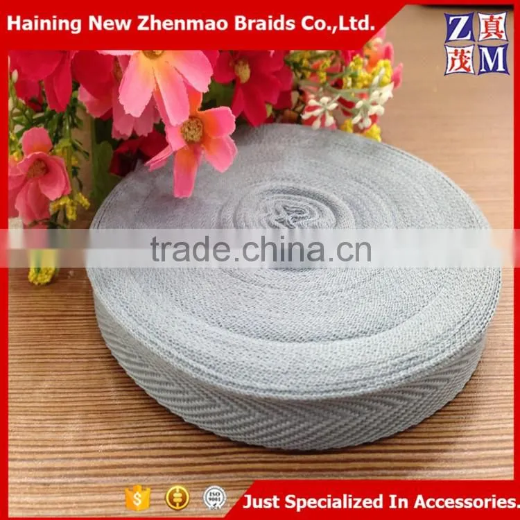 High quality white grey panton color polyester webbing ribbon
