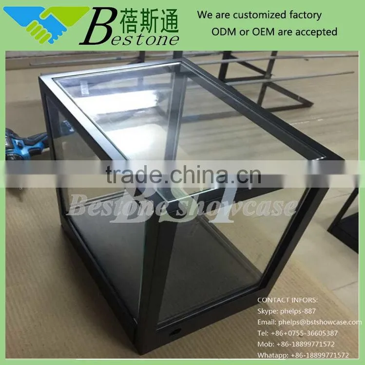 Counter top glass retail store jewelry display furniture showcase