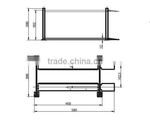 Professional safety four post column lift