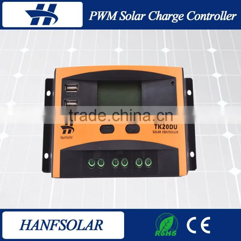 20A 12/24V Home System PWM solar panel charge controller