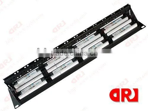 CAT6 48 slots UTP patch panel with cable tray