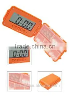 TC139_RD LCD Display WH Color Alarm Colorful Digital pill box with alarm timer