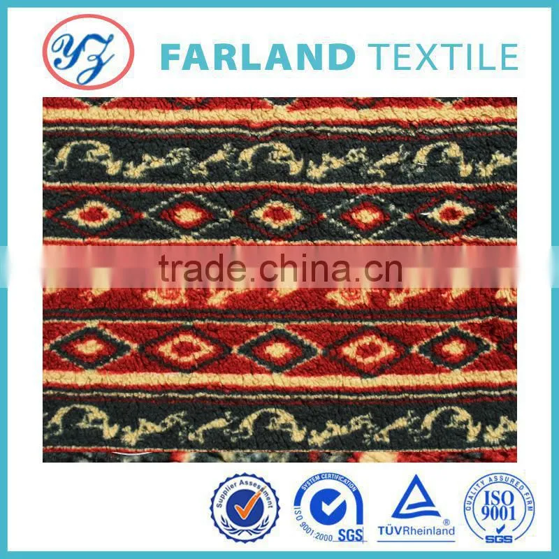 fabric factory direct sale printed Sherpa fleece fabric for winter clothing