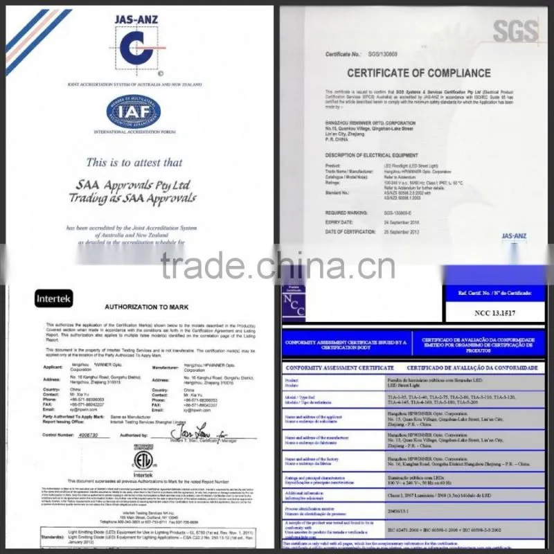 CE SAA NCC CB approved IP68 400w led flood light