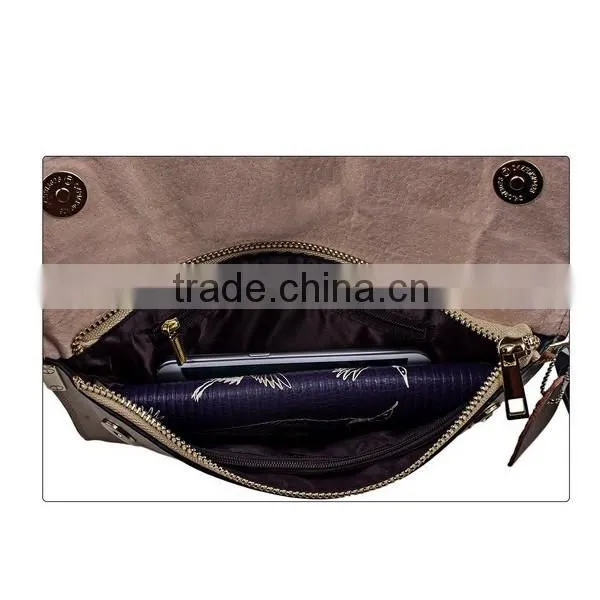Ladies Leather Clutches Party Evening Bag With Removable Golden Chain Shoulder Strap