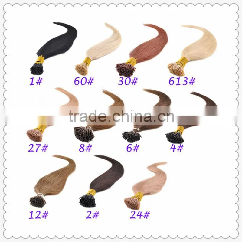 Top selling Virgin Remy Human hair prebonded I tip