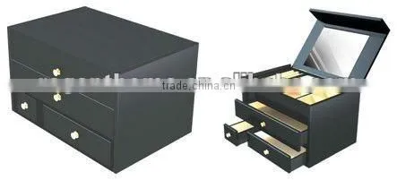 wooden jewelry box with drawer