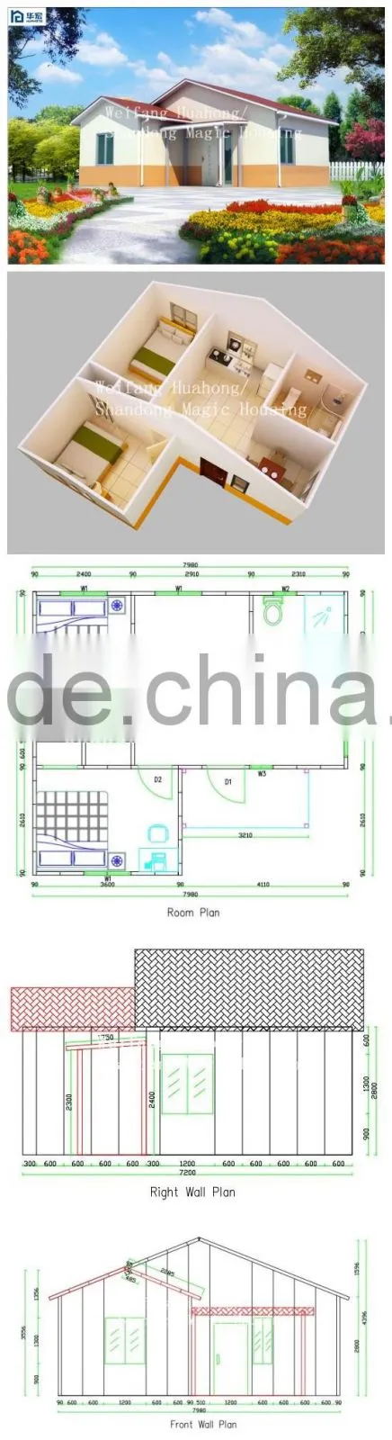 Super low cost innovative foam cement panel house smart prefabricated house plan house modern design