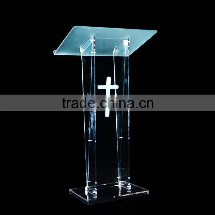 high-grade clear plexiglass acrylic church pulpit