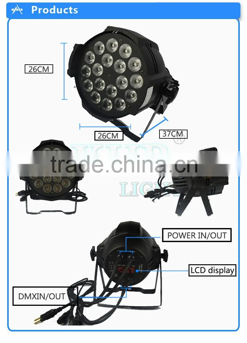 Professional LED Light Par,LED Par Light DMX 18*15w RGBAW 5in1 LED Par