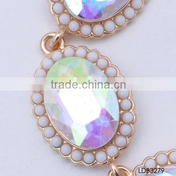 2014 latest jewelry mother bracelet with color rhinestone