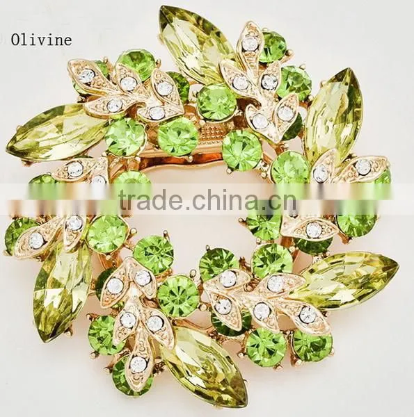 2015 fashion high quanlity crystal chinese redbud flower for elegant lady brooch