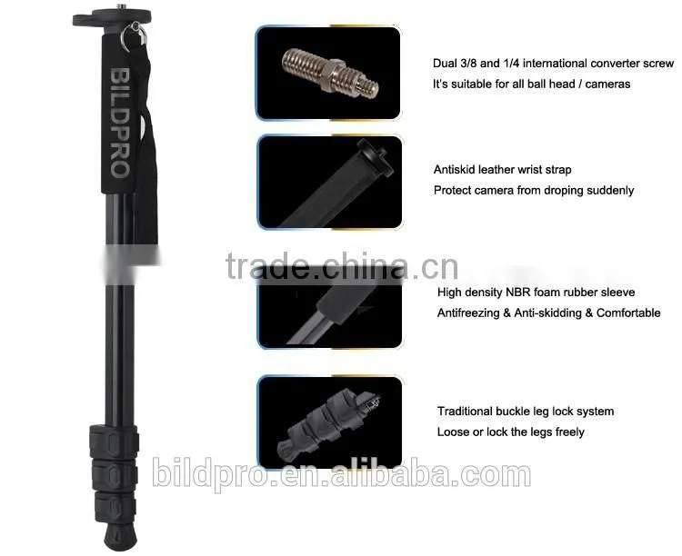 1.6m aluminum monopod selfie stick outdoor photography portable alpenstock