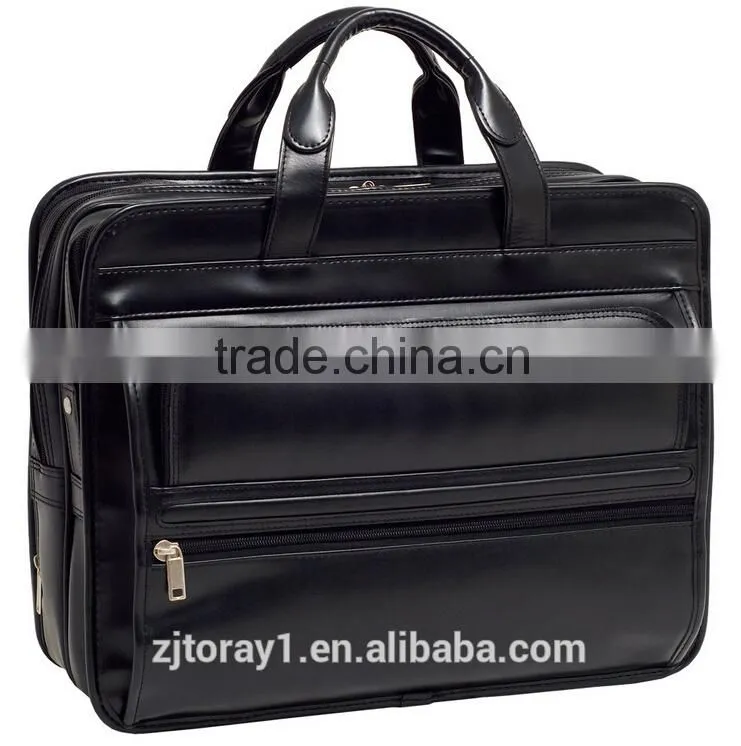 Wholesale Black Used Skin Leather Briefcase for Men