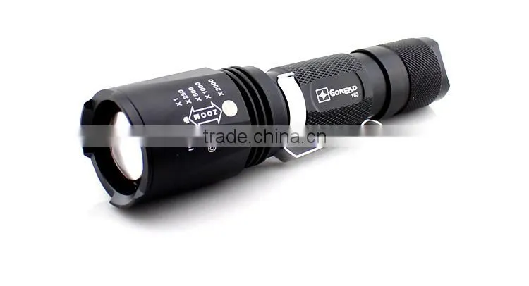 GOREAD Y63 High bright rechargeable focusable XML T6 LED flashlight
