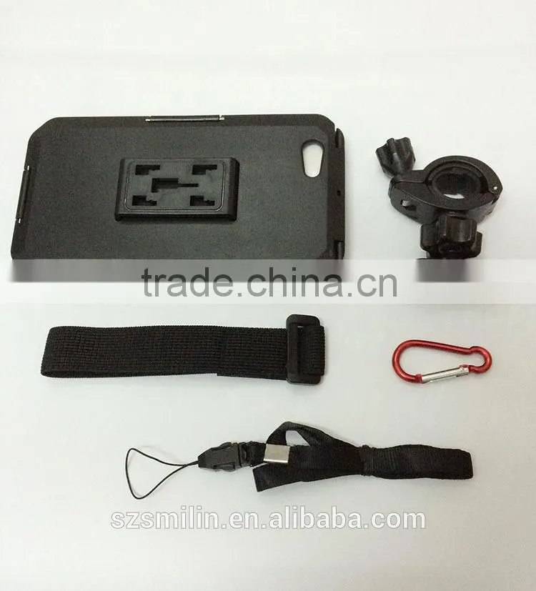 Smart touchscreen 360 degree swivel Bicycle Holder with 8m waterproof case for Samsung S3/S4