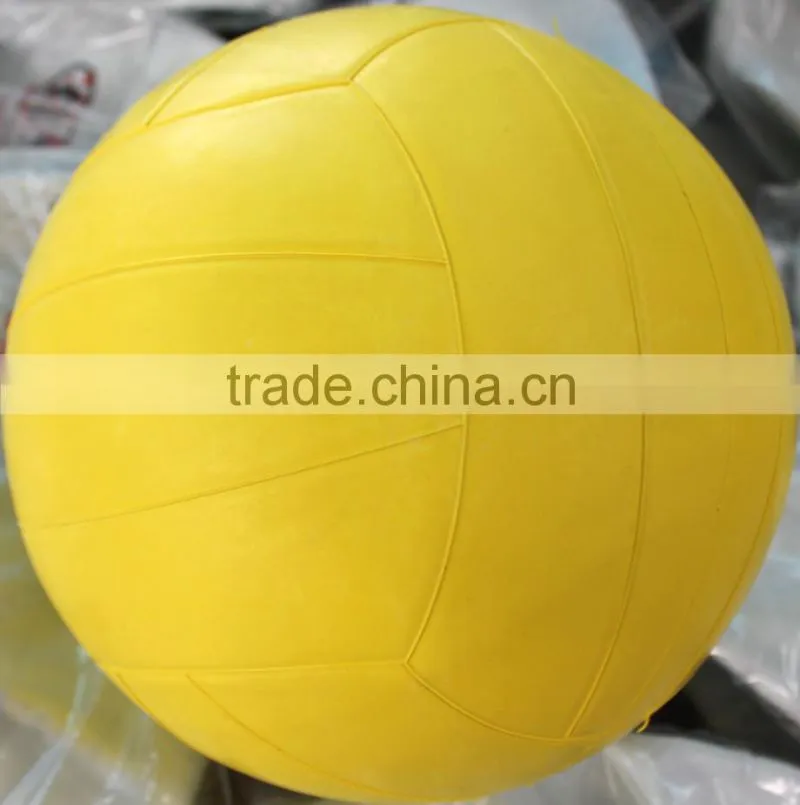 Rubber material yellow cheap price volleyball ball