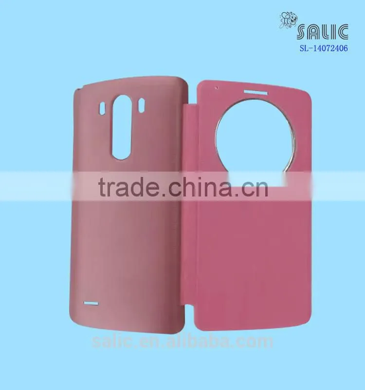 PU leather mobile flip cover for LG G3