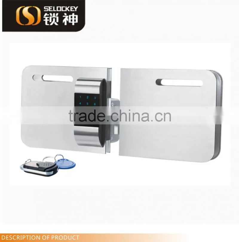 Smart electronic lock. wireless lock for glass door(Double door) (LY15CR2-11BM)