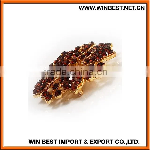 2015 Hot selling bridal rhinestone brooch, fashion rhinestone brooch,metals brooch