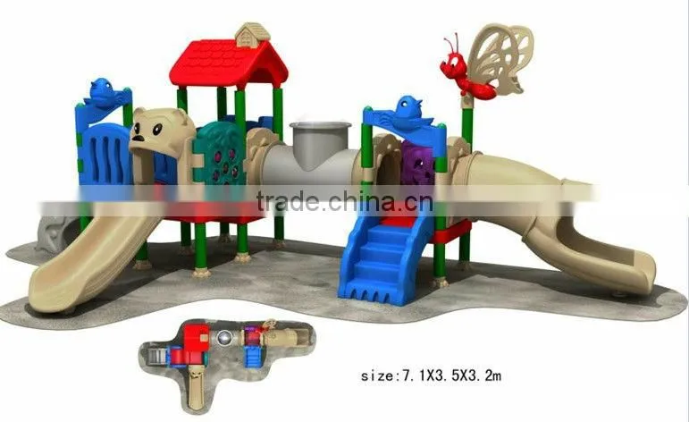Outdoor Plastic Slide Playground