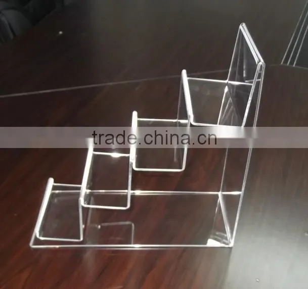 High quality hard acrylic wallet display racks