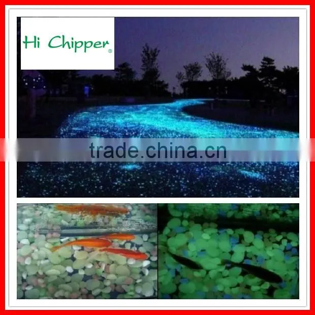 Colored glow in dark glass concrete
