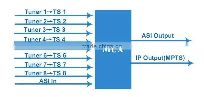 Satellite TV Multiplexer/DVB-S2 To IP Multiplexer