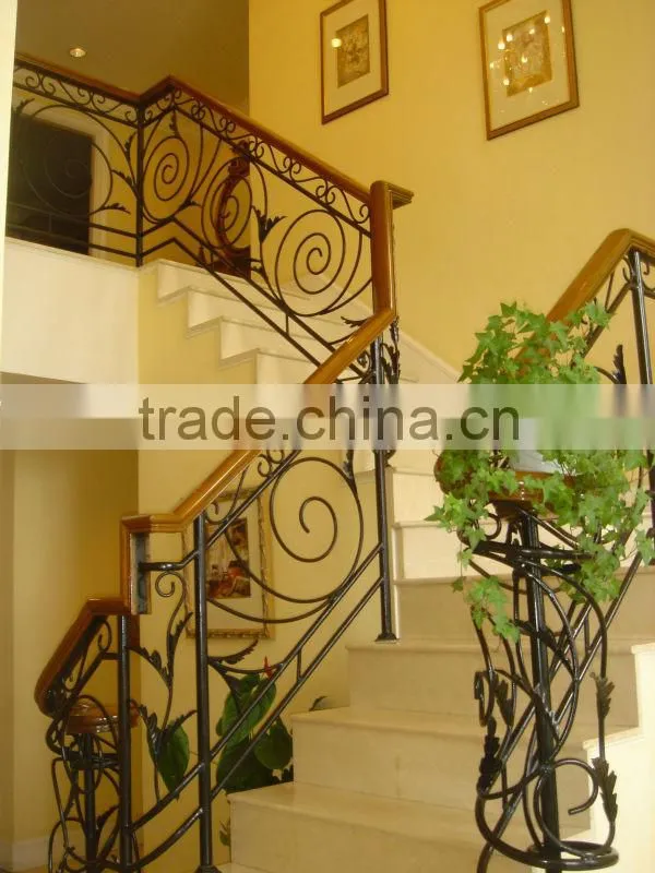 Top-selling modern wrought iron handrails outdoor stair covering