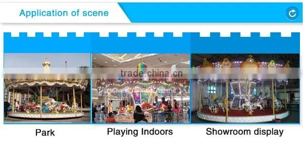 2016 Lovely rotating merry go round with 24 seats for kid game playing