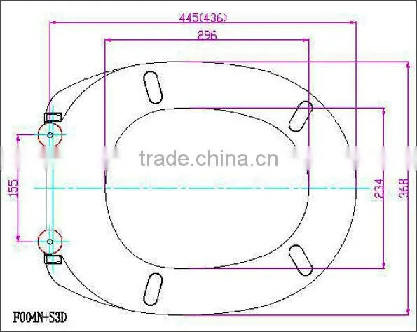 Sanitaryware fittings Toilet Seat and Cover with soft close for WC pans