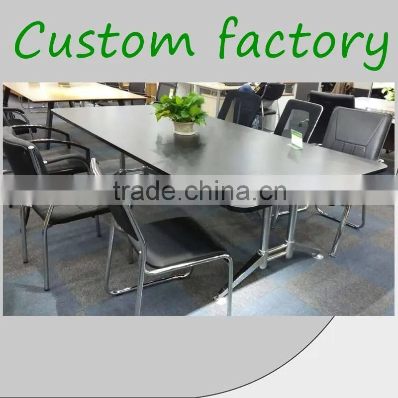 black compact office furniture conference table
