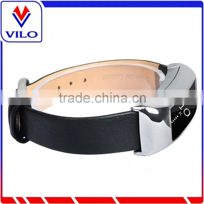 2016 Genuine leather replacement band for Fitbit Alta with metal frame