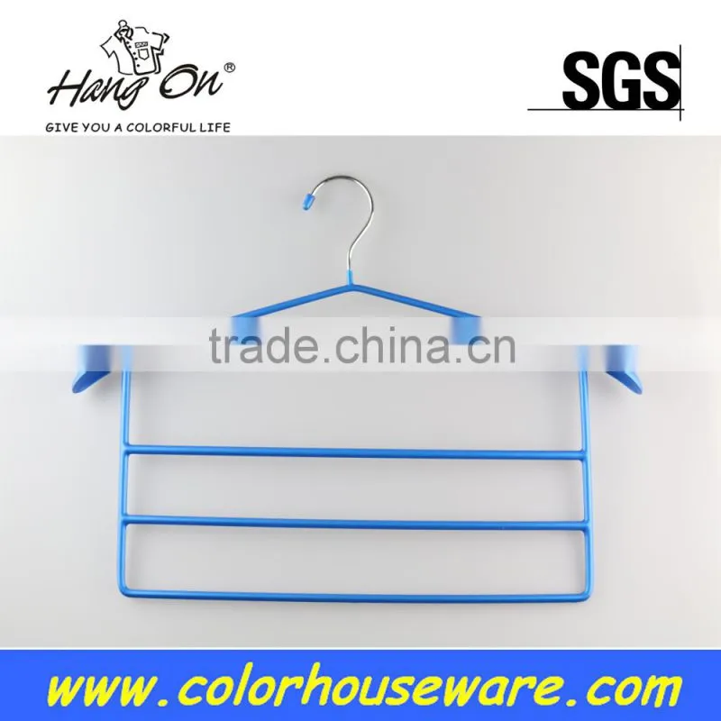 Metal clothes hanger with PVC