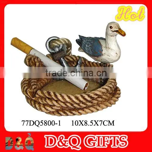 Hand painting Nautical decorative polyresin Ashtray
