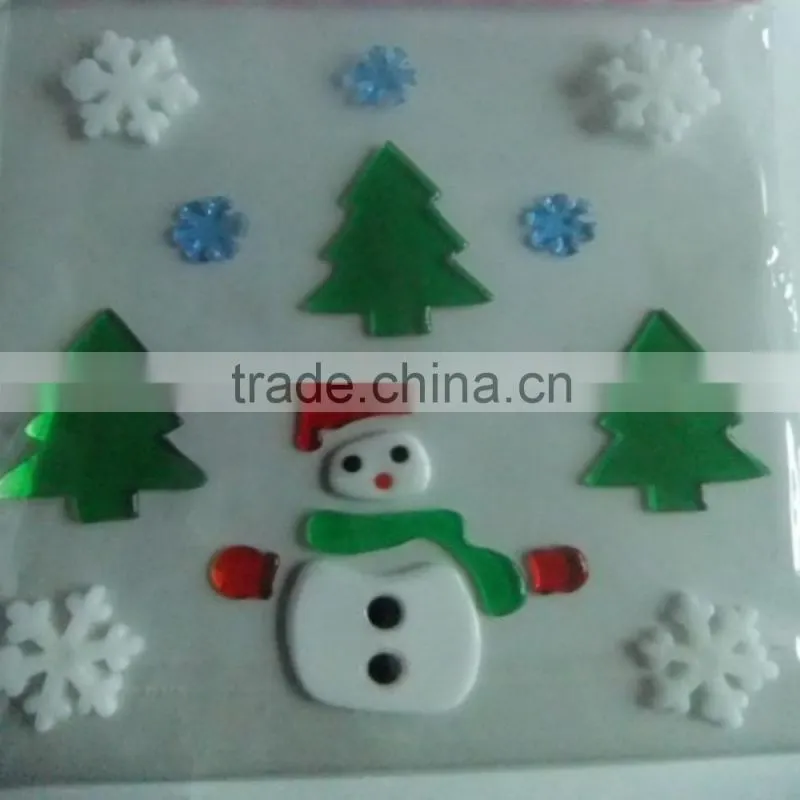 Christmas removable jelly window sticker