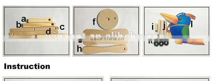 Woodpecker 3D puzzle Wooden kids educational toys