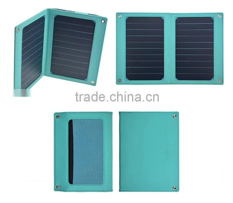 2016 Hot Selling Electronic Items PU Leather 10W 6000mAh Waterproof Solar Panel Charger for Mobile Phone