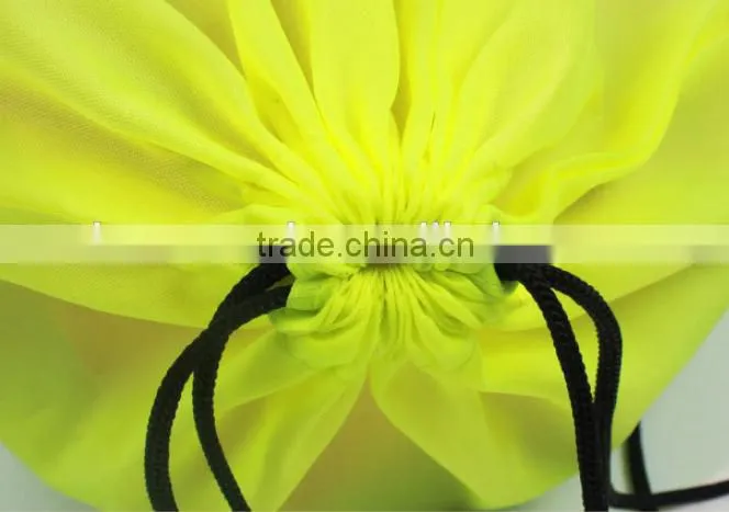 Promotion custom printed candy colors drawstring rucksack made in china