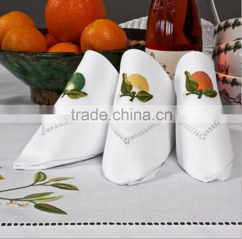 hand embroidery table cloth