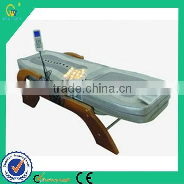 China Cheap AC 110-120V/220-240V Leisure Portable Folding Auto Electric Magnetic Thermal Warm Jade Roller Massage Table for Sale