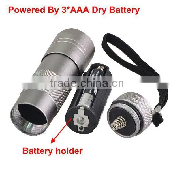 Mini Portable Torch 12 Led Black Light UV Flashlight Urine Detector