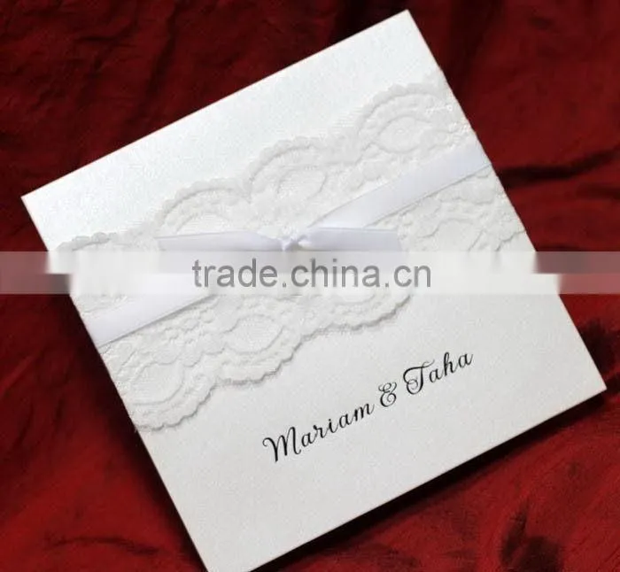 Top grade hot selling customized sweet wedding card beauty