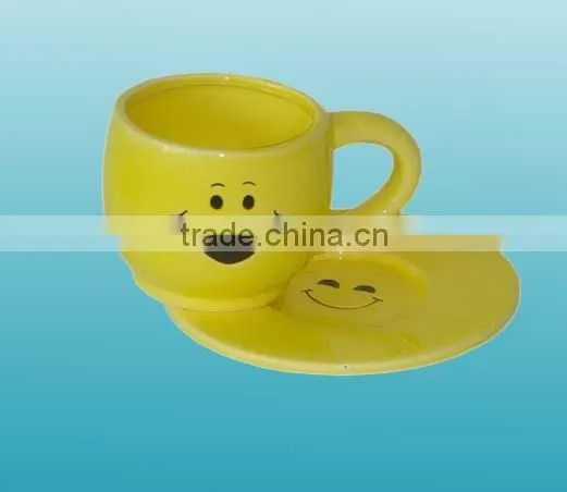 Factory Manufacture Glazing ceramic teapot with smile face