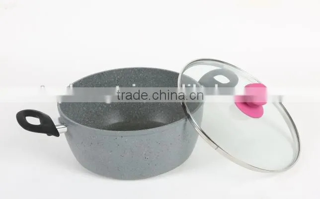 Aluminum forged marble coating electric casserole with lid
