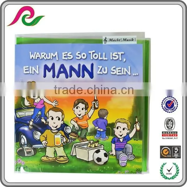printing music button card manufactuer, custom musical greeting card