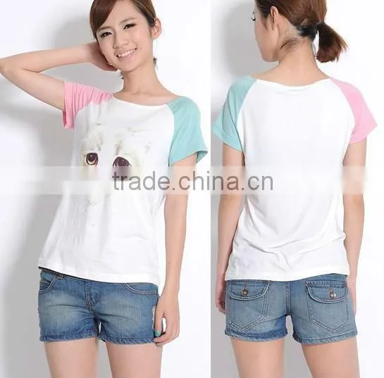 ladies t shirt printed plain blank t shirt women