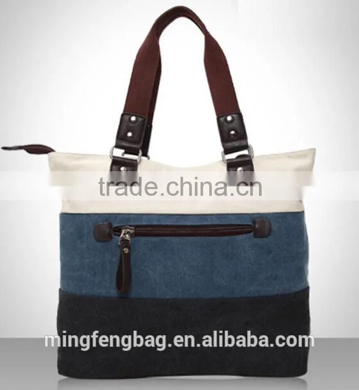 Custom Canvas Tote and Shoulder Portable Large Leisure Travel and Fashion Unsex Shopping Bag